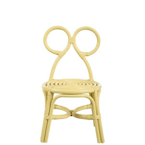 Silla alta de ratán natural hecha a mano para niños, linda silla de comedor de ratán para bebés con barra de seguridad y diseño elegante, muebles infantiles. - Product Image 4