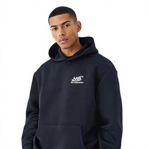 Chándales de Invierno de Alta Calidad para Hombre, con Capucha, de Poliéster, Lavado Ácido, Color Sólido, Corte Regular, con Logotipo Personalizado OEM, Fabricante Mayorista - Product Image 3