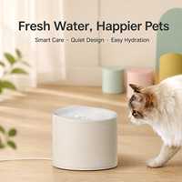 Fontaine à eau intelligente pour animaux de compagnie 2,5 L, distributeur d'eau automatique pour animaux de compagnie, abreuvoir circulant pour chats et chiens d'intérieur