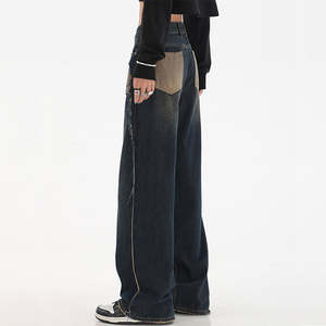 Femmes de haute qualité professionnel décontracté pleine longueur jean pantalon à la mode mi-taille droite Style prix de gros pour l'hiver - Product Image 5