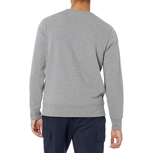 Sudaderas con cuello redondo en blanco de algodón 100% para hombre, sudadera térmica de peso pesado con cuello redondo, logotipo personalizado - Product Image 2