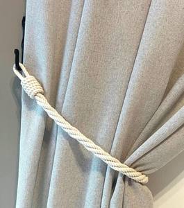 Attache de rideau en corde blanche élégante, attache en coton torsadé pour une décoration intérieure élégante - Product Image 4