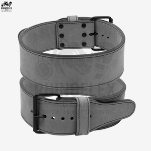 Cinturón de levantamiento de pesas de cuero negro genuino o cinturón de levantamiento de pesas en estilo de una sola punta disponible con logotipo personalizado para la venta - Product Image 4