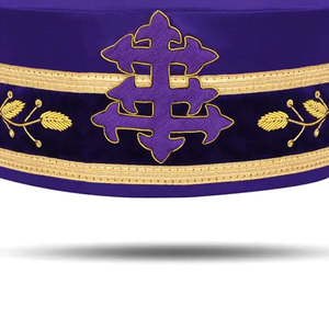 Sombrero de Regalia masónico de alambre de lingotes bordado a mano personalizado de nuevo estilo más vendido para venta en línea - Product Image 4