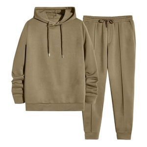 Survêtements évasés en coton épais 100% pour hommes/Survêtements évasés en éponge française décontractés avec logo personnalisé - Product Image 3