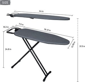Tabla de planchar plegable gruesa de Metal negro para Hotel, cubierta resistente al calor - Product Image 6