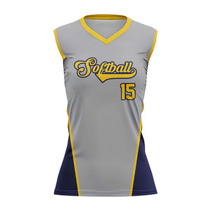 Maillot de softball sans manches – Durable, 100 % polyester, écologique, personnalisable pour l'entraînement et les sports de plein air - Product Image 5