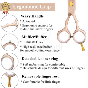 Juego de Tijeras de Peluquería Profesional para Uso en Casa y en Salón, Kit de Corte de Cabello, Herramientas y Accesorios para el Cabello - Product Image 4