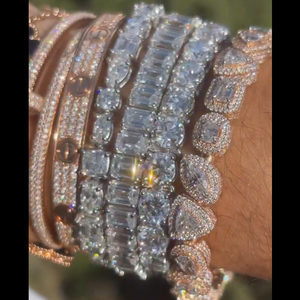 GRA Bracelet de tennis hip hop en or massif 18 carats certifié de luxe Bracelet personnalisé en diamant pour hommes femmes avec design unique - Product Image 2