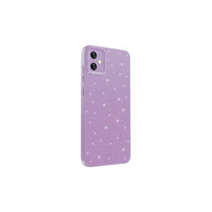 Étui de luxe en cuir pailleté pour Samsung Galaxy A05 14 Plus, coque en silicone lilas avec protection de l'appareil photo - Product Image 1