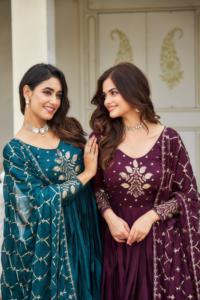 Vestido de rayón crepé con cuello redondo 2024 para mujer de talla grande Casual hasta el suelo estampado Floral bordado Patchwork lavable Rangoli tejido - Product Image 3