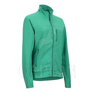 Veste d'hiver softshell à manches longues personnalisée motif solide coupe-vent chaud randonnée avec bouton décoration - Product Image 2