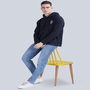 Cremallera y logotipo liso Impreso de gran tamaño en blanco Peso pesado Nuevas sudaderas con capucha de hombre de lana casual en stock para la venta algodón polivinílico - Product Image 3