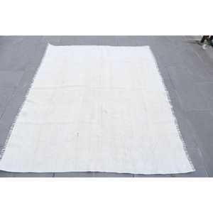 พรมวินเทจขนาด 6.2x5 ฟุต พรมขนสัตว์ตุรกีขอบสีขาว - Product Image 2