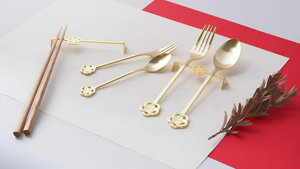 Best Quality Luxurious <b>Gold</b> <b>Cutlery</b> Set For Wedding Hotel and Restaurant Use From India - Product Image 2