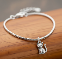 Bracelet chaîne en argent 925 plaqué or avec breloque lapin, fait main, minimaliste, cadeau pour femme, bijoux