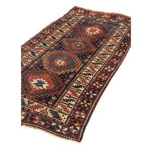 Tapis en laine noué à la main Kiaan Blue, motif géométrique, tapis rectangulaire pour couloir, décoration de salon, 9x12 pouces - Paem-1313 - Product Image 2