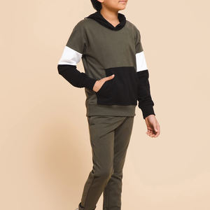 Conjunto de Chándal Deportivo de Invierno para Niños 2026, 100% Algodón, Sudadera Informal con Pantalones Jogger y Estampado - Product Image 3