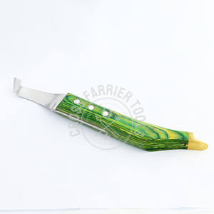 Nuevo diseño, herramienta para herrar, cuchillo para pezuña, mango de madera, cuchillo para recortar pezuñas, bordes afilados dobles para caballos, ganado, vaca, animales - Product Image 4