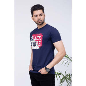 Men's 100% Cotton Todd Crewneck T-Shirt 180gsm Jersey 3D Screen <b>Printed</b> Compressed Bamboo Fiber Silk Screen <b>Printing</b> - Product Image 2