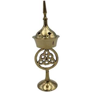 Encensoir populaire de la cathédrale de Jérusalem en laiton de qualité supérieure avec un design classique, parfait pour les cérémonies religieuses et la combustion d'encens - Product Image 2