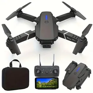 E88Pro Drone aérien professionnel quadrirotor à double caméra avec évitement d'obstacles à flux optique sans résolution de capture vidéo - Product Image 1
