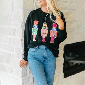 Sudaderas de cuello redondo con estampado de sublimación 3D, ropa de calle transpirable de diseño elegante para mujer, sudaderas de punto de algodón orgánico 100% - Product Image 3