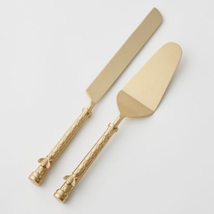 Elegante juego de servidor de pastel de Metal, cuchillo de postre, vajilla de fiesta de boda, vajilla de cocina, herramienta para servir pasteles - Product Image 1