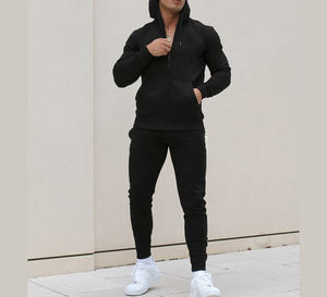 Chándales de algodón 2025 de Fitness para hombre personalizados 100%, ropa de invierno de patrón sólido con mangas completas disponibles, varios colores para adultos - Product Image 3