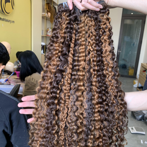 100% cabello humano Remy virgen vietnamita Real pelucas y mechones rizados de trama única 8-32 pulgadas al por mayor - Product Image 2