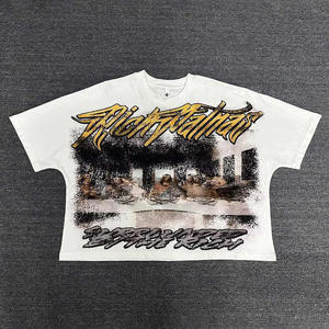 เสื้อยืดผู้ชายโอเวอร์ไซส์สำหรับฤดูร้อนเสื้อยืดพิมพ์ลายแบบกำหนดเองเสื้อยืดผ้าฝ้าย100% พอดีตัว - Product Image 6