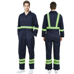 Uniforme de trabajo de alta visibilidad de dos tonos para hombre, ropa reflectante de seguridad de algodón y poliéster impermeable de alta visibilidad - Product Image 1