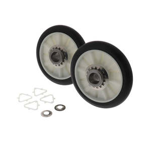 XPARTCO 349241T Dryer Drum <b>Roller</b> Set Manual/Electric Washing Machine Parts New Condition Rubber Cloth Plastic for Washer - Product Image 1
