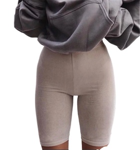 Bas quantité minimale de commande OEM ODM haute qualité taille haute blanc sans couture grande taille Fitness vêtements d'activité femmes dames Yoga Biker Shorts - Product Image 1