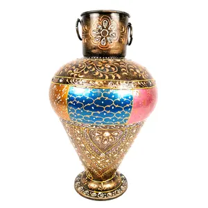 Florero metálico de diseño premium con forma única y nuevo patrón para ideas de decoración modernas para precio de venta de exportación - Product Image 5