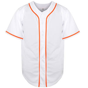 Personalizar Color sólido bordado al por mayor uniforme de béisbol personalizado impreso y bordado malla béisbol Jersey 100% poliéster - Product Image 1