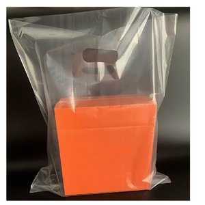 Sacs de remerciement découpés à l'emporte-pièce pour supermarché Sacs à provisions en plastique avec poignées Sacs de marchandises en plastique recyclables - Product Image 5