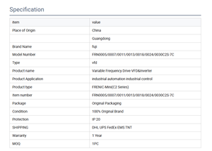 ฟูจิ เฟรนิค-มินิ(ซีรีส์ <span class=keywords><strong>C2</strong></span>) FRN0005/0007/0011/0013/0018/0024/0030C2S-7C ไดรฟ์ปรับความถี่แปรผัน VFD และอินเวอร์เตอร์ - Product Image 4