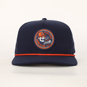 Gorra de cuerda impermeable con cierre personalizado Sombrero perforado con Parche de goma personalizado Sombrero de golf impermeable transpirable Gorras perforadas Gorras de cuerda - Product Image 2