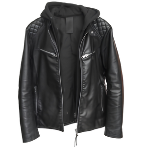 Chaqueta de cuero para motocicleta, estilo personalizado para motociclistas, abrigo vintage con cremallera, impermeable, para invierno, venta al por mayor para hombres - Product Image 1