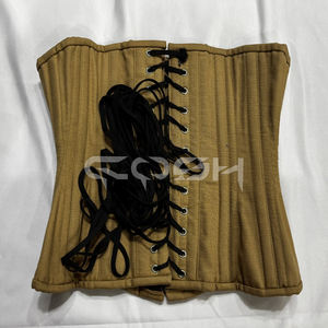 Corset amincissant sous le buste en coton beige avec armatures en acier, pour usage quotidien, personnalisable OEM - Product Image 6