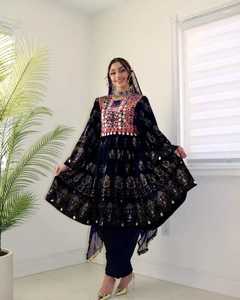 ชุดเดรสวินเทจอัฟกานิสถาน ดีไซน์โดดเด่นและเป็นที่นิยม ขายส่งแฟชั่นเดรสยาว ปักลายด้วยผ้าปะติด ชุดเดรสวินเทจอัฟกานิสถาน - Product Image 3