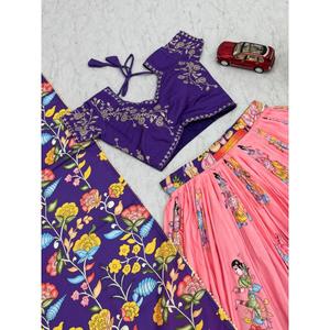 Más demandado tradicional Kalamkari Lehenga Choli con bordado Seqance trabajo para bodas o Navratri a precio de fábrica - Product Image 4