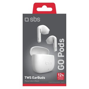 Audífonos Bluetooth Sbs GO TWS con Micrófono, Blancos, TEEARTWSGOPODSW 0956060, Sin Cancelación de Ruido - Product Image 2