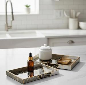 Bandeja de Servicio de Madera MDF con Recubrimiento de Esmalte, Diseño para Hoteles y Restaurantes, Utensilios de Cocina, Bandeja de Mesa de Alta Calidad - Product Image 6