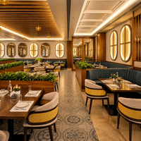Silla de Mimbre Estilo Español para Comida Rápida, Asiento Tapizado en Tela, Muebles de Madera para Comedor, Cafetería, Sofá para Proyectos de Restaurantes