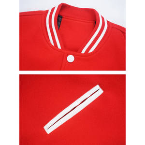 2025 OEM personalizado colorido manga larga parche Chenille bordado ropa deportiva béisbol universitario algodón carta chaqueta de entrenamiento para hombres - Product Image 5