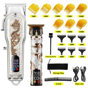 Juego de Cortadoras de Pelo Inalámbricas Profesionales para Hombre, Recortadora con Cuchilla en T, Pantalla LED, Idioma Francés, Resistente al Agua IPX7, Batería - Product Image 5