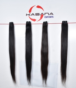 Cuticle Aligned 100% Natural Unprocessed Virgin Raw Indian Bundle Hair Black Women Human Hair <b>Extensions</b> - Product Image 4