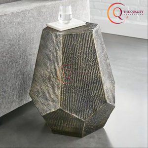 โต๊ะข้างแบบวินเทจสำหรับห้องนอนโต๊ะกาแฟวัสดุอลูมิเนียมปรับขนาดได้สไตล์วินเทจดีไซน์แฟนซี - Product Image 3